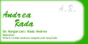 andrea rada business card